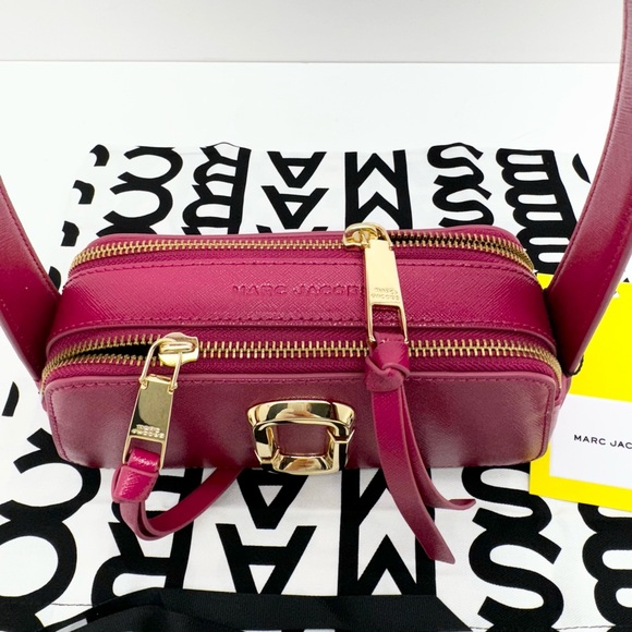 Marc Jacobs New With Tags Snapshot/Slingshot Lipstick Pink Leather Handbag Purse - Picture 11 of 13